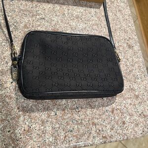 Vintage Gucci Canvas Shoulder Bag